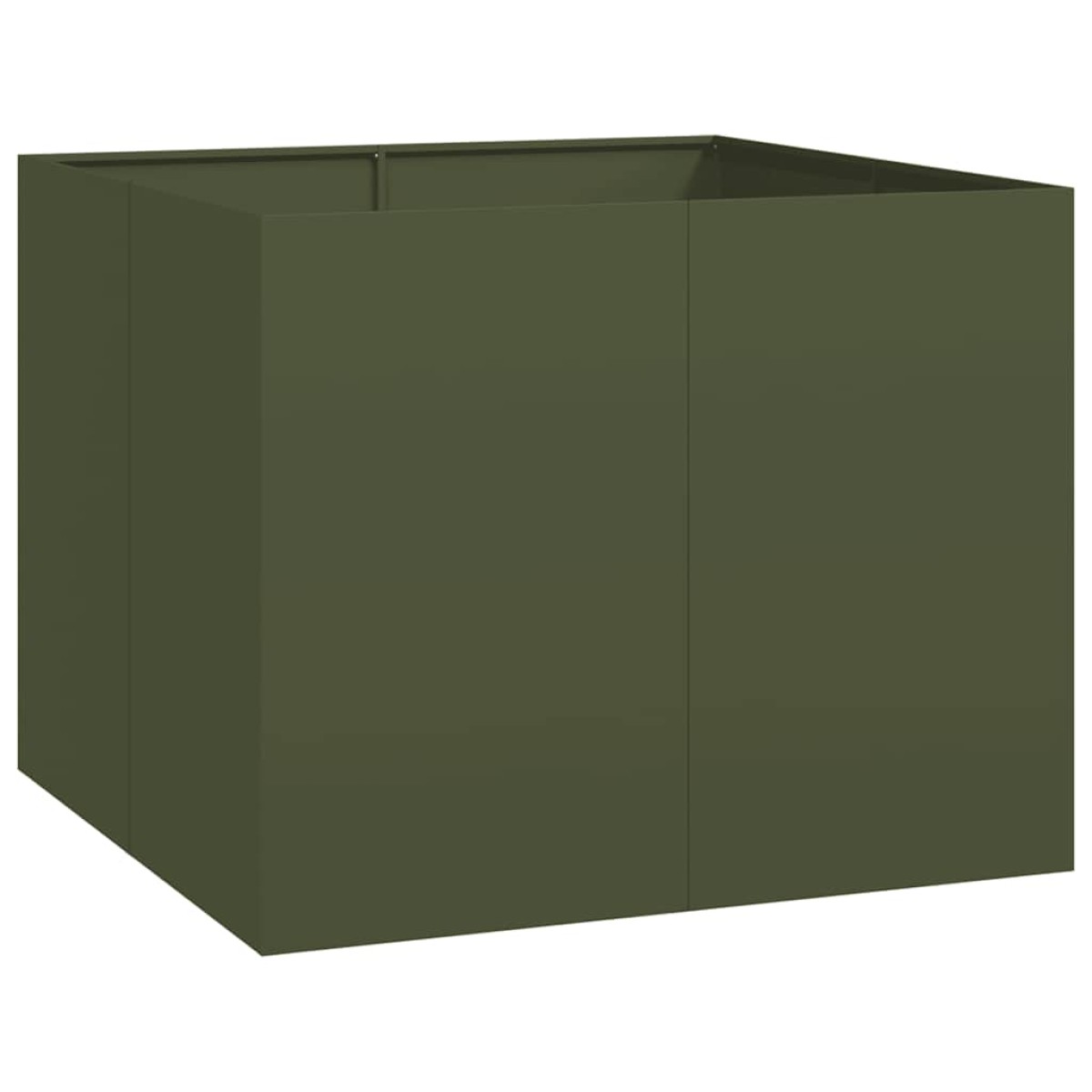vidaXL Ζαρντινιέρα Λαδί 100x100x80 εκ. από Χάλυβα