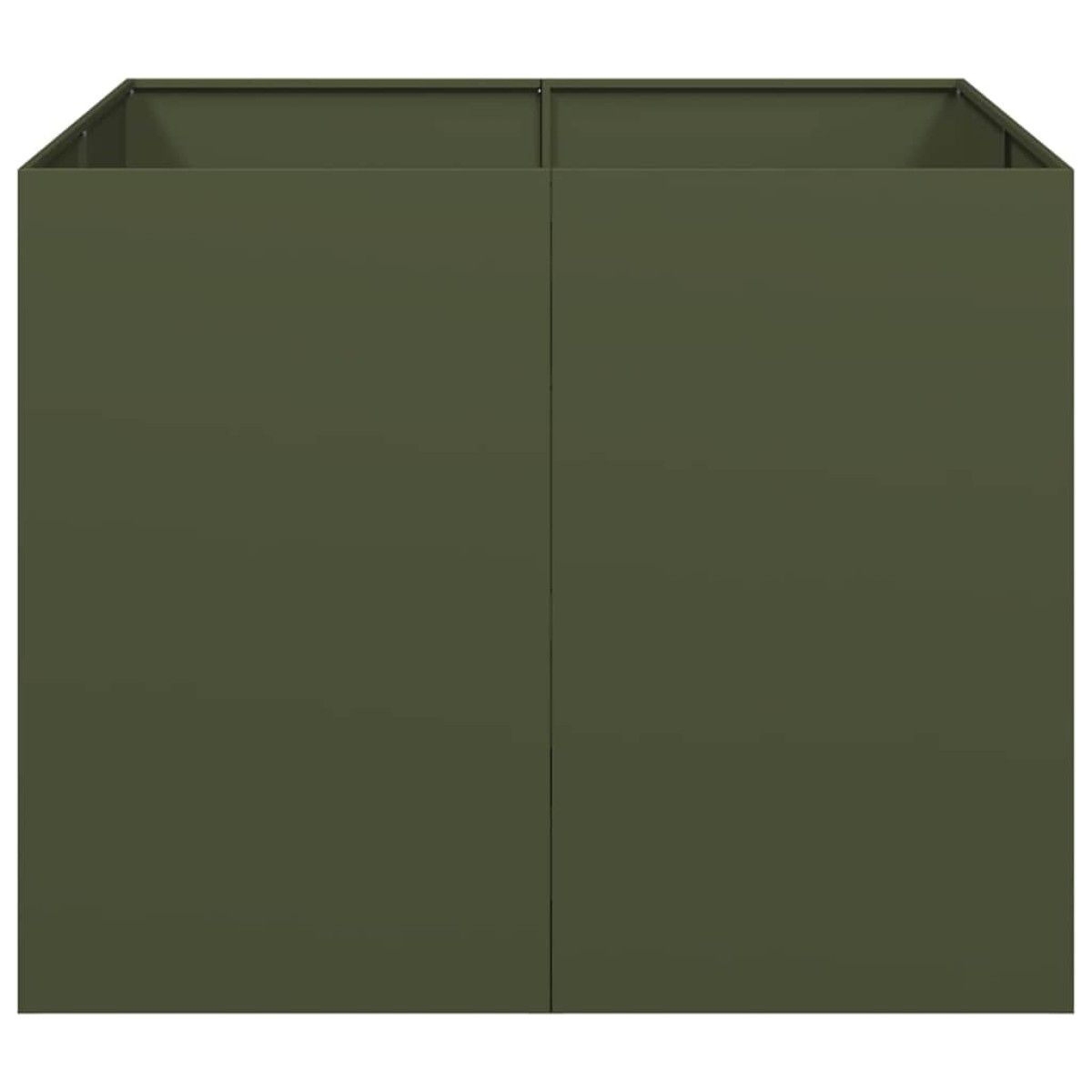 vidaXL Ζαρντινιέρα Λαδί 100x100x80 εκ. από Χάλυβα