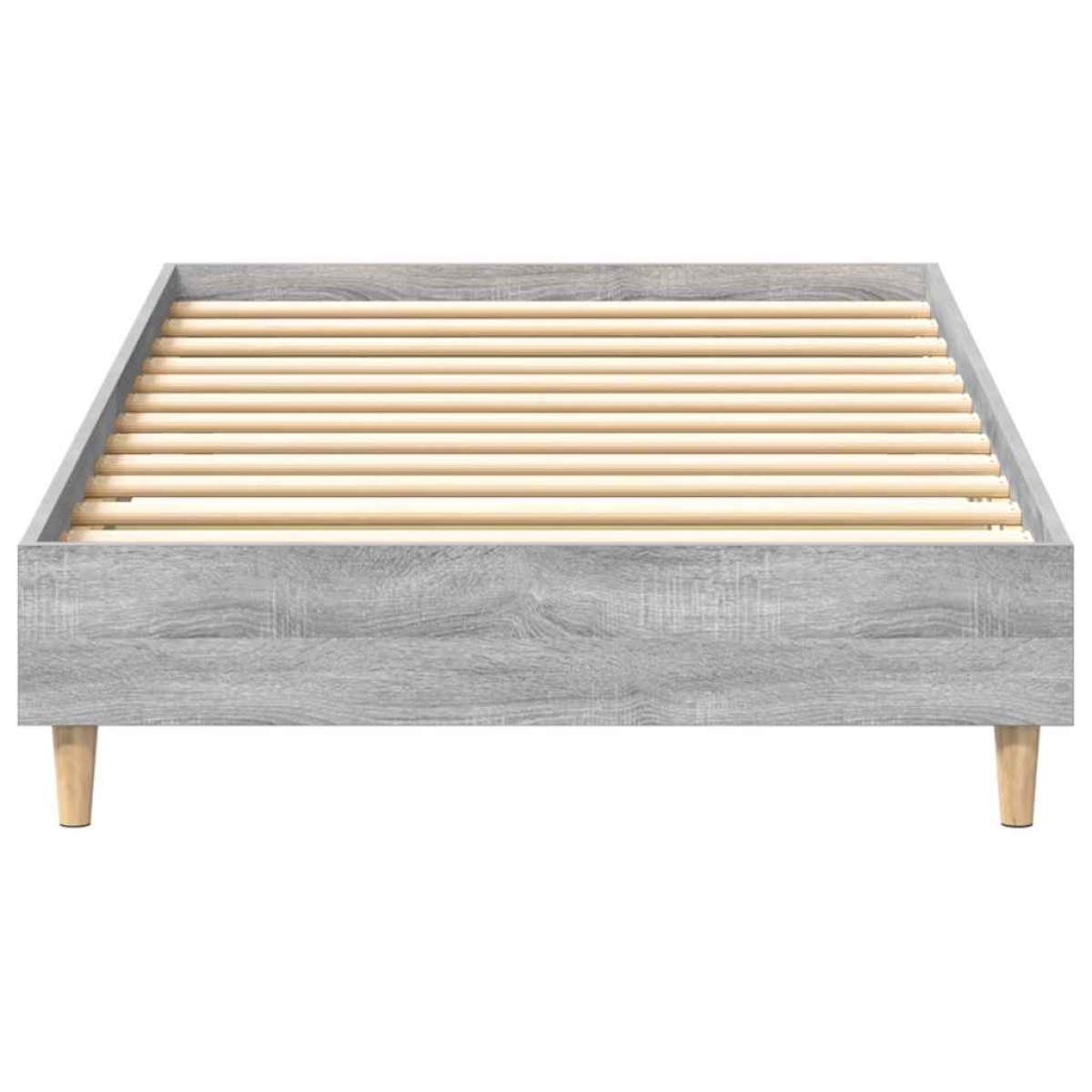 vidaXL Πλαίσιο κρεβατιού χωρίς στρώμα Γκρι Sonoma 100x200 cm