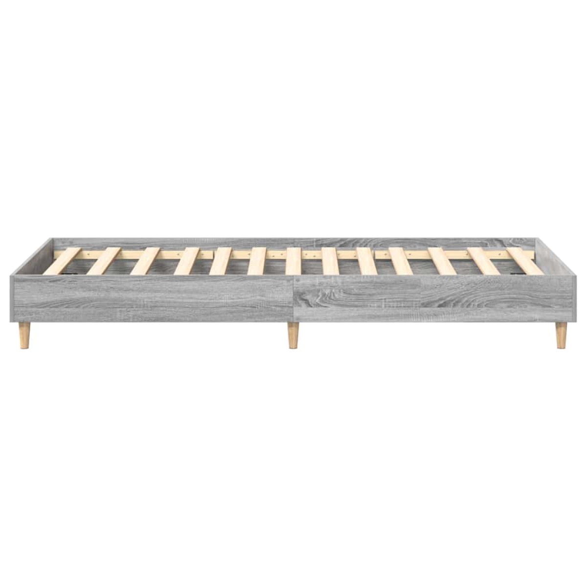 vidaXL Πλαίσιο κρεβατιού χωρίς στρώμα Γκρι Sonoma 100x200 cm