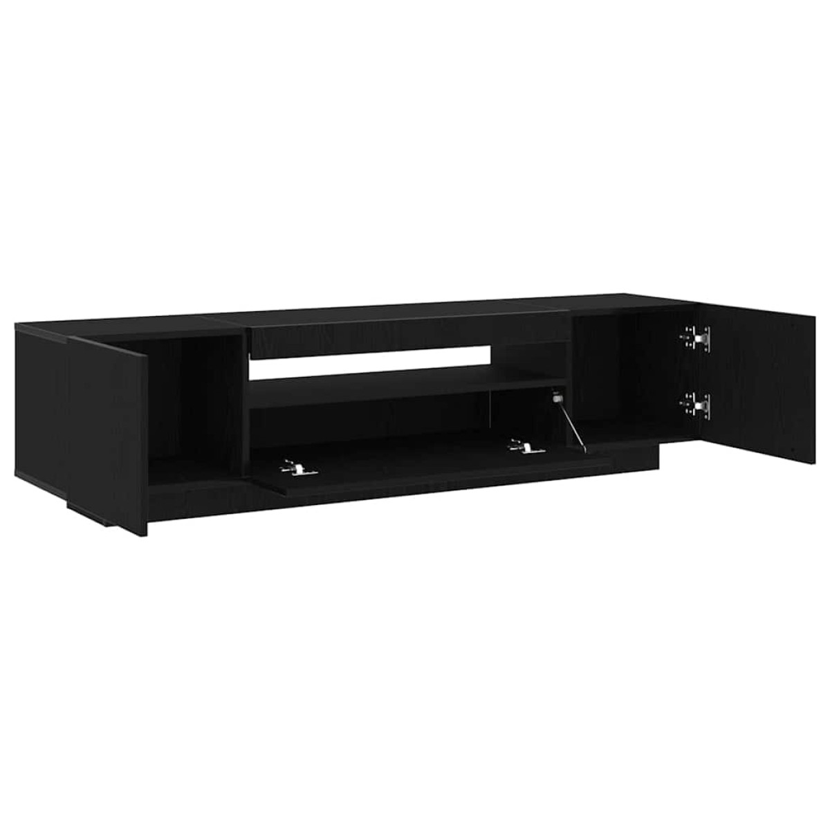vidaXL Ντουλάπι TV 160 x 35 x 40 εκ. Μαύρο Επεξεργασμένο Ξύλο