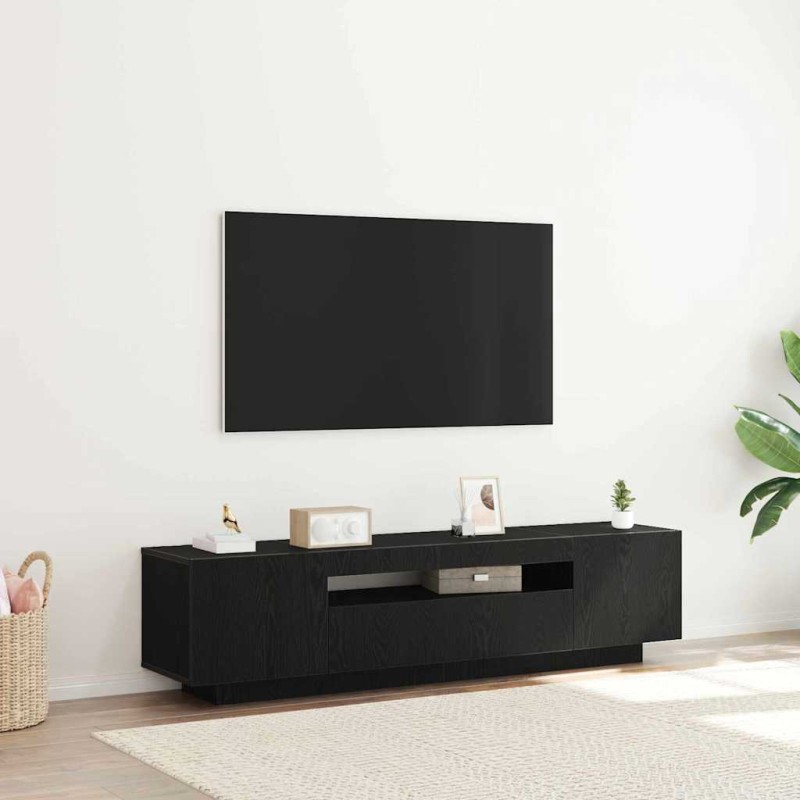 vidaXL Ντουλάπι TV 160 x 35 x 40 εκ. Μαύρο Επεξεργασμένο Ξύλο