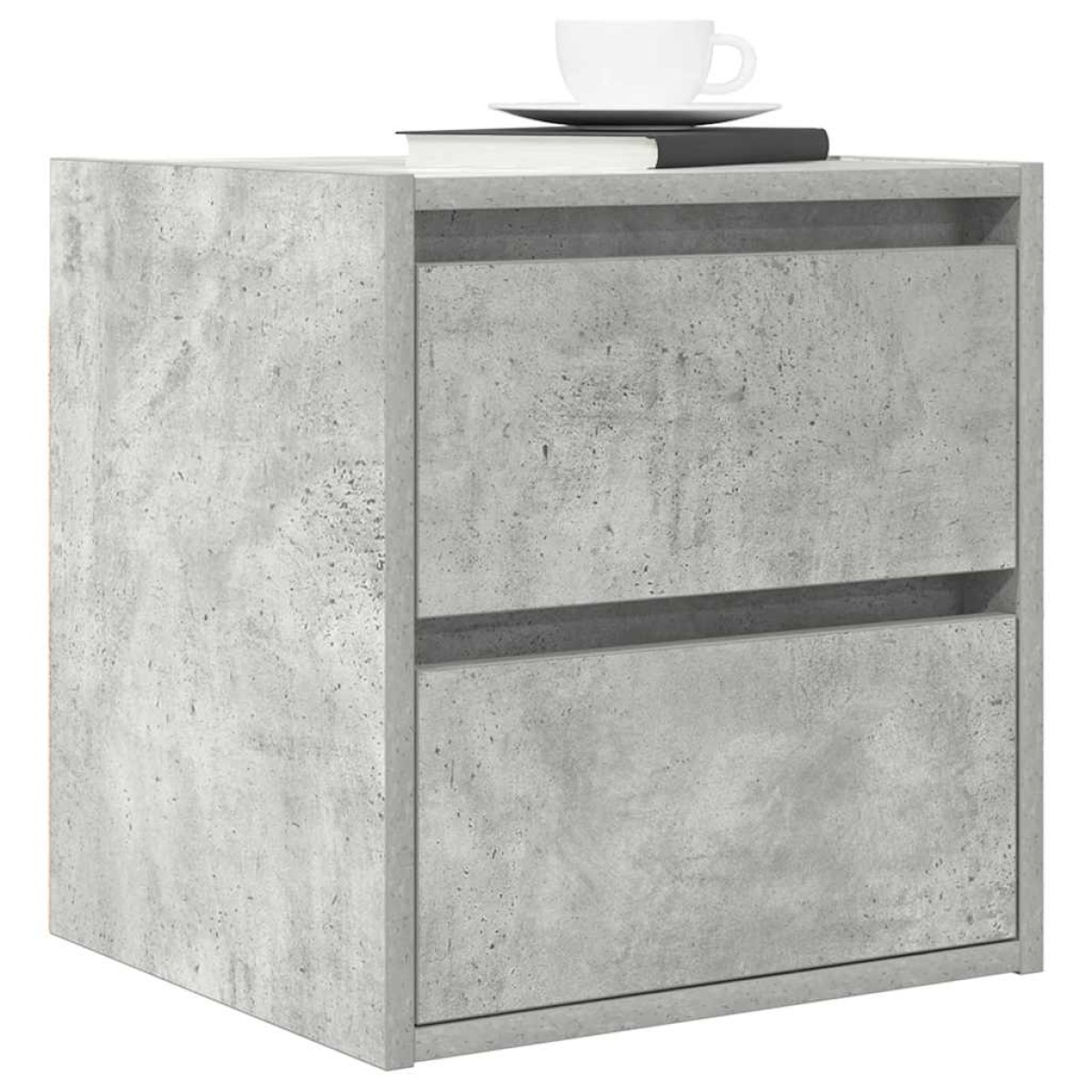 vidaXL Κομοδίνο Επιτοίχιο Γκρι Σκυροδέματος 38x34x40 εκ.