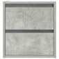 vidaXL Κομοδίνο Επιτοίχιο Γκρι Σκυροδέματος 38x34x40 εκ.