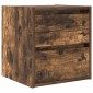 vidaXL Κομοδίνο Επιτοίχιο Καπνιστή Δρυς 38x34x40 εκ.