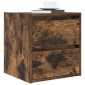 vidaXL Κομοδίνο Επιτοίχιο Καπνιστή Δρυς 38x34x40 εκ.