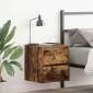 vidaXL Κομοδίνο Επιτοίχιο Καπνιστή Δρυς 38x34x40 εκ.