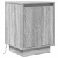 vidaXL Κομοδίνα με φώτα LED 2 τεμάχια Γκρι Sonoma 38x34x50 cm