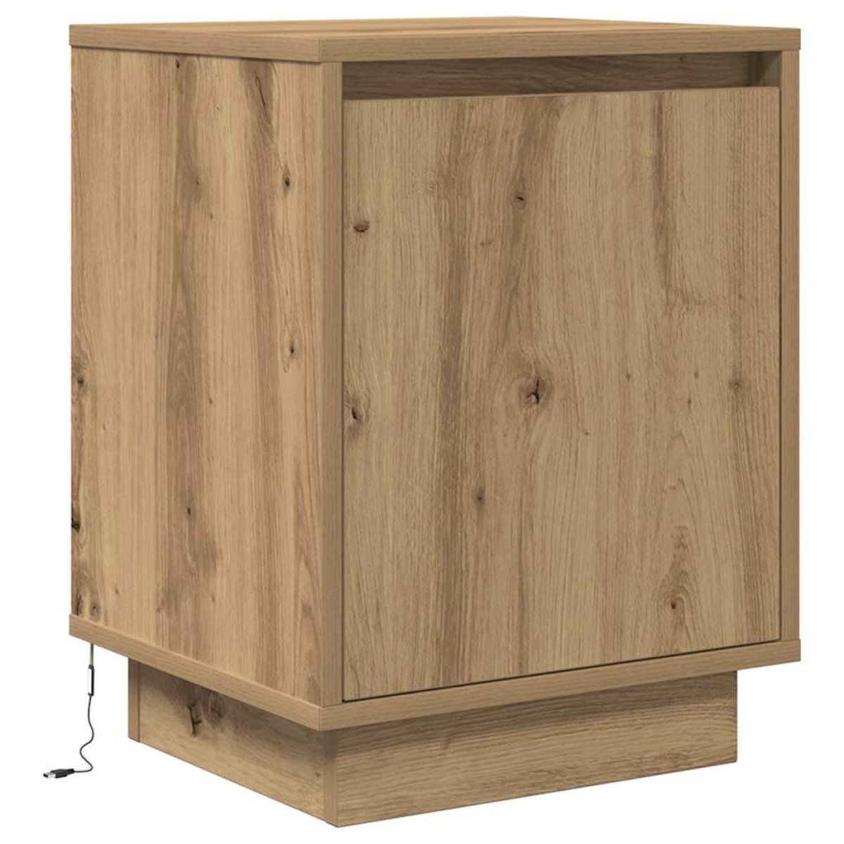 vidaXL Κομοδίνο με φώτα LED Artisan Oak 38x34x50 cm