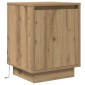 vidaXL Κομοδίνο με φώτα LED Artisan Oak 38x34x50 cm