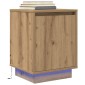 vidaXL Κομοδίνο με φώτα LED Artisan Oak 38x34x50 cm