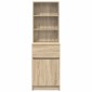 vidaXL Κομοδίνο Sonoma Δρυς 39x35x125 εκ. από Επεξεργασμένο Ξύλο