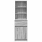 vidaXL Κομοδίνο Γκρι Sonoma 39x35x125 εκ. από Επεξεργασμένο Ξύλο