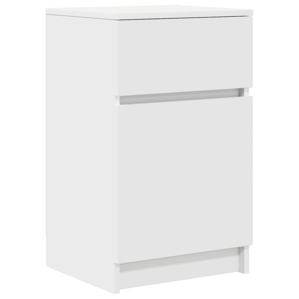 vidaXL Κομοδίνα 2 τεμ. Λευκά 39x35x65 εκ. από Επεξεργασμένο Ξύλο