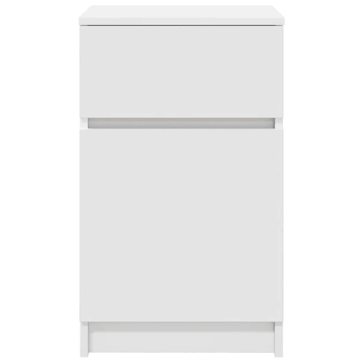 vidaXL Κομοδίνα 2 τεμ. Λευκά 39x35x65 εκ. από Επεξεργασμένο Ξύλο