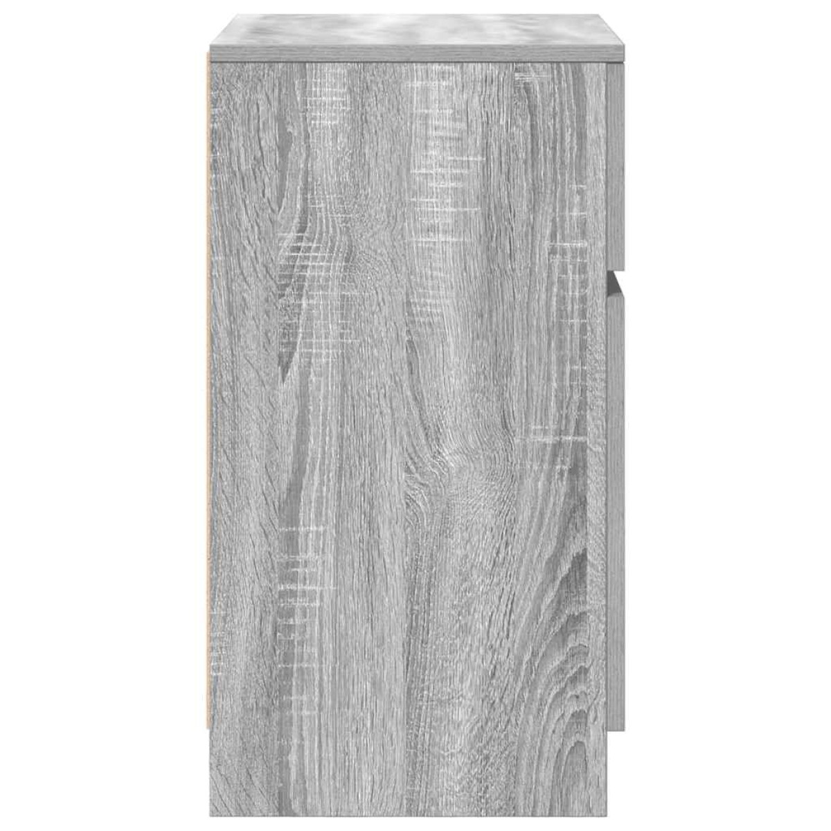 vidaXL Κομοδίνο Γκρι Sonoma 39x35x65 εκ. από Επεξεργασμένο Ξύλο