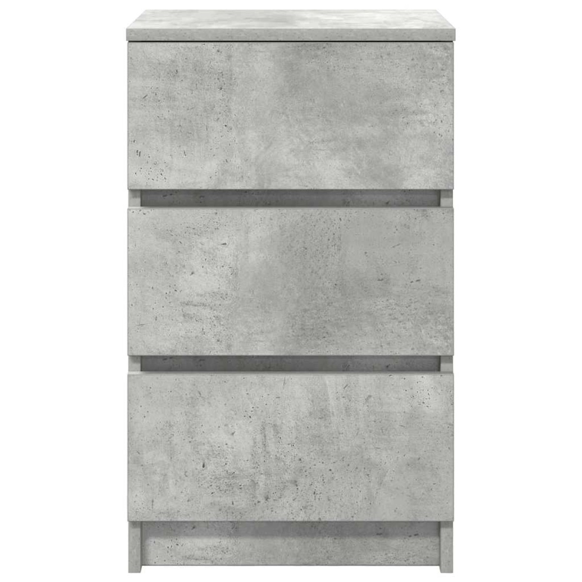 vidaXL Κομοδίνο με 3 συρτάρια Μπετόν Γκρι 39x35x65 εκ.