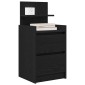 vidaXL Κομοδίνο με 2 συρτάρια Μαύρο 38x34x80 εκ.