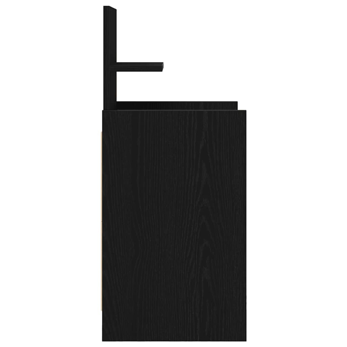 vidaXL Κομοδίνο με 2 συρτάρια Μαύρο 38x34x80 εκ.