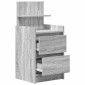 vidaXL Κομοδίνα με 2 συρτάρια 2 τεμάχια Γκρι Sonoma 38x34x80 εκ.