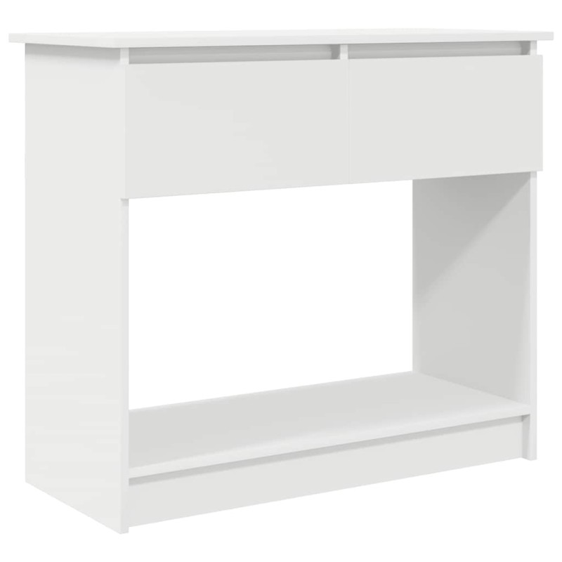 vidaXL Τραπέζι κονσόλας με συρτάρια Λευκό 85,5x38,5x74,5 cm