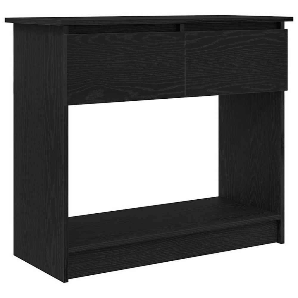 vidaXL Τραπέζι κονσόλας με συρτάρια Μαύρο 85,5x38,5x74,5 cm