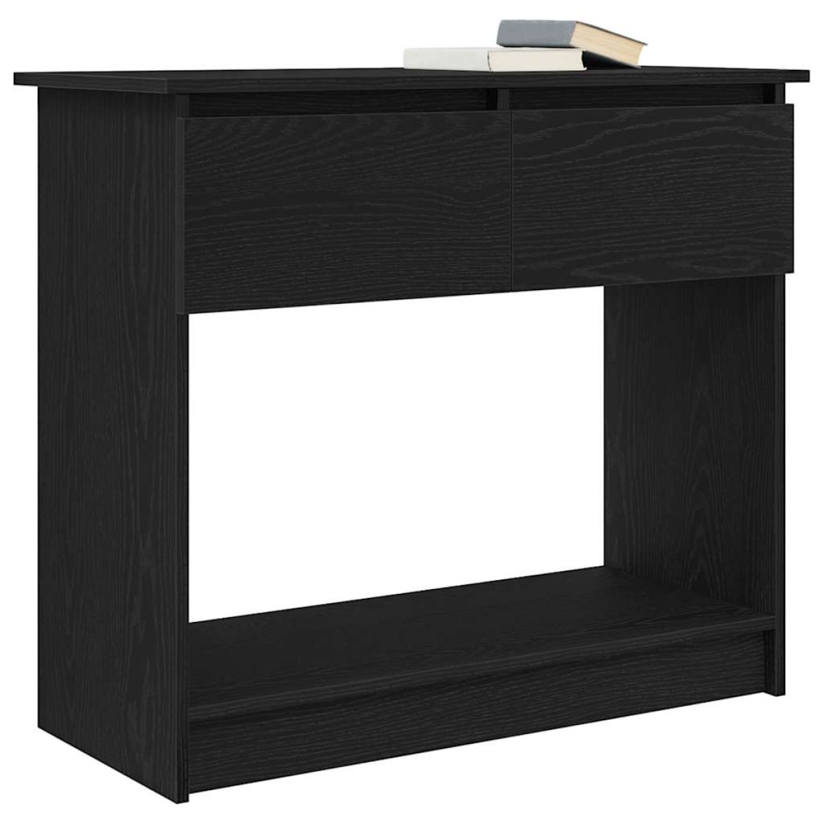 vidaXL Τραπέζι κονσόλας με συρτάρια Μαύρο 85,5x38,5x74,5 cm
