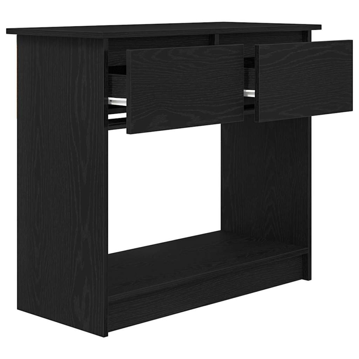 vidaXL Τραπέζι κονσόλας με συρτάρια Μαύρο 85,5x38,5x74,5 cm