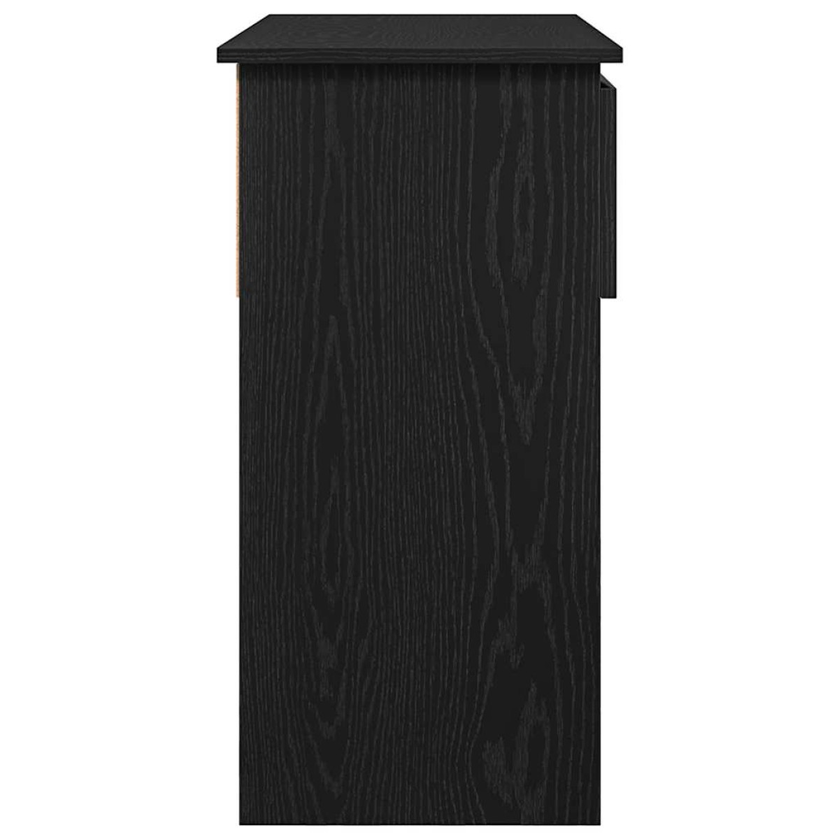 vidaXL Τραπέζι κονσόλας με συρτάρια Μαύρο 85,5x38,5x74,5 cm