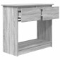 vidaXL Τραπέζι κονσόλας με συρτάρια Γκρι Sonoma 85,5x38,5x74,5 cm