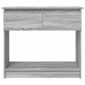 vidaXL Τραπέζι κονσόλας με συρτάρια Γκρι Sonoma 85,5x38,5x74,5 cm