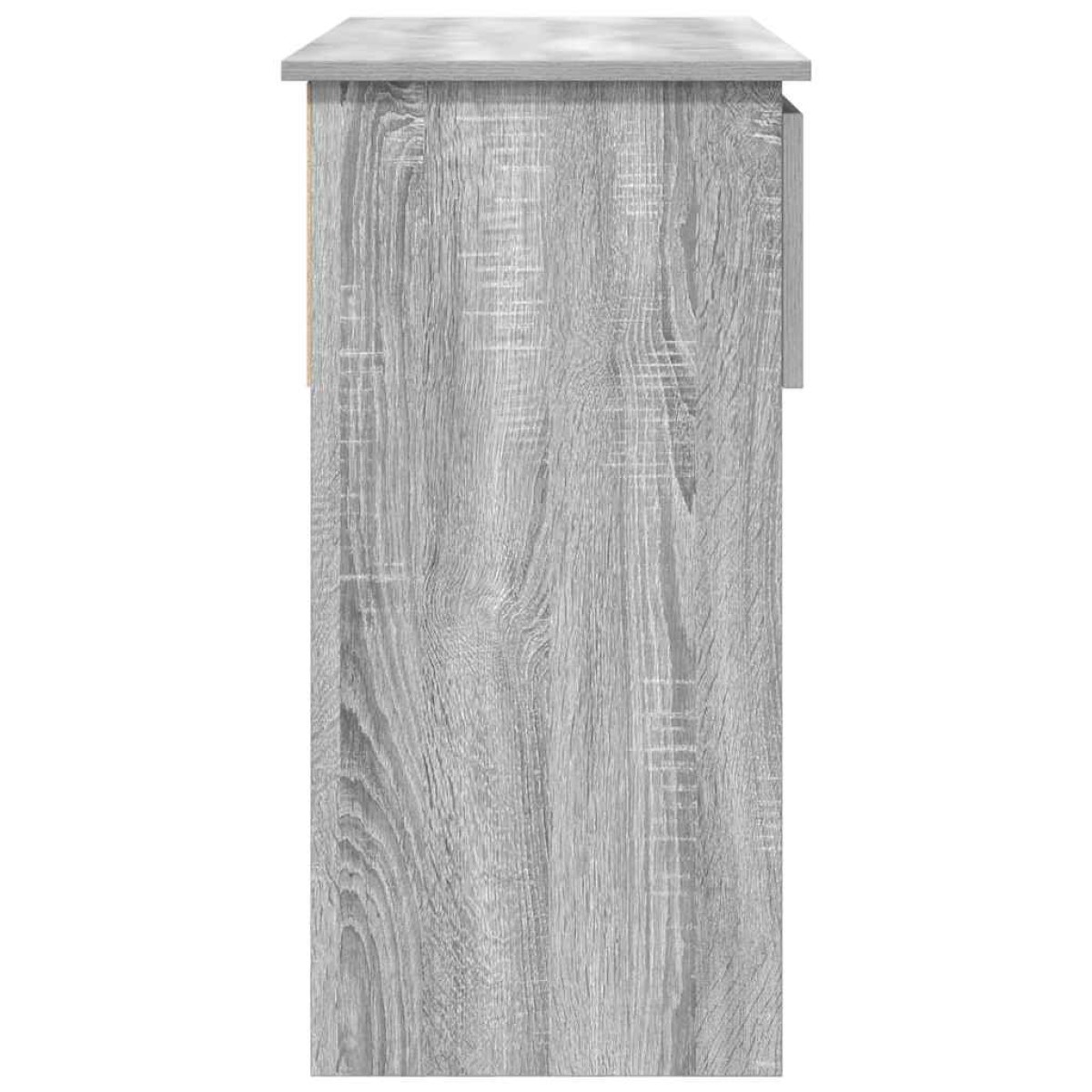 vidaXL Τραπέζι κονσόλας με συρτάρια Γκρι Sonoma 85,5x38,5x74,5 cm