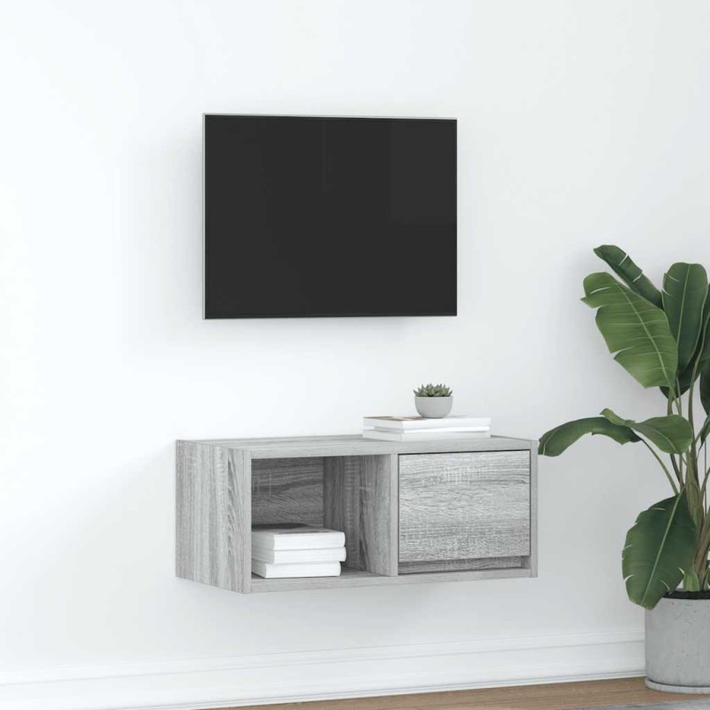 vidaXL Έπιπλο Τηλεόρασης Γκρι Sonoma 60x31x25,5 εκ. Επεξεργασμένο Ξύλο