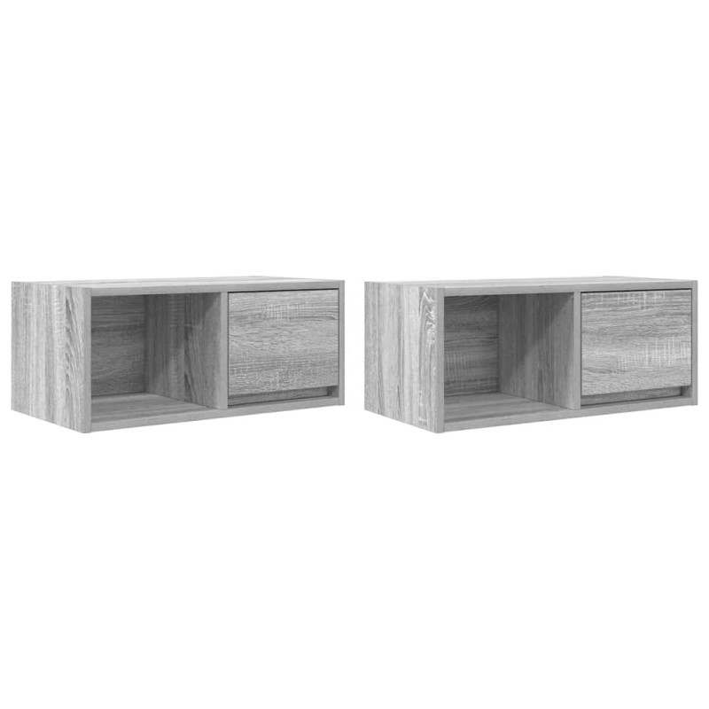 vidaXL Έπιπλα Τηλεόρασης 2 τεμ. 60x31x25,5 εκ. Επεξεργασμένο Ξύλο