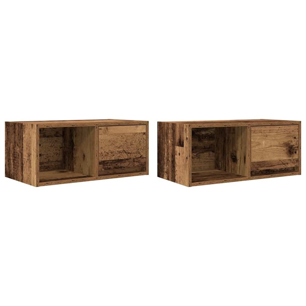 vidaXL Έπιπλα Τηλεόρασης 2 τεμ. 60x31x25,5 εκ. Επεξεργασμένο Ξύλο