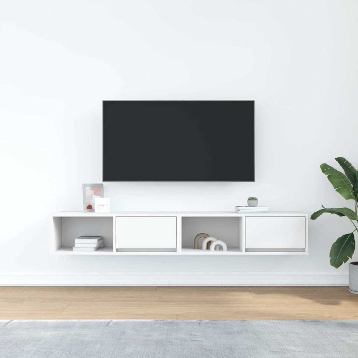 vidaXL Έπιπλα Τηλεόρασης 2 τεμ. 80x31x25,5 εκ. Επεξεργασμένο Ξύλο