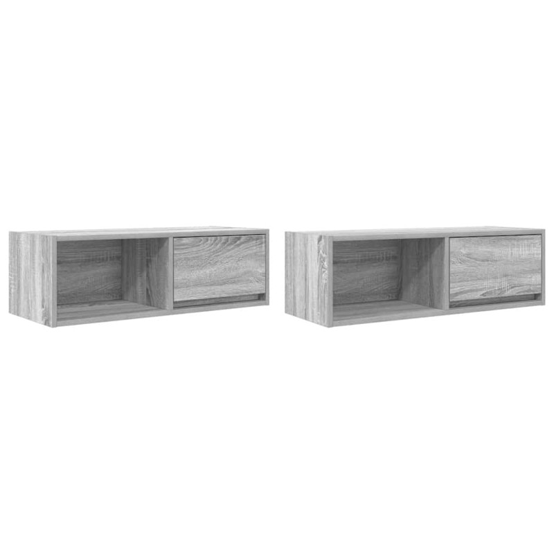 vidaXL Έπιπλα Τηλεόρασης 2 τεμ. 80x31x25,5 εκ. Επεξεργασμένο Ξύλο