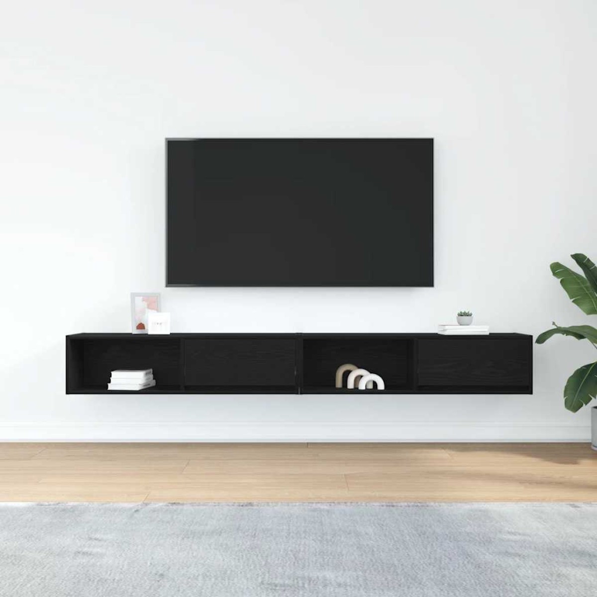 vidaXL Έπιπλα Τηλεόρασης 2 τεμ. 100x31x25,5 εκ. Επεξεργασμένο Ξύλο