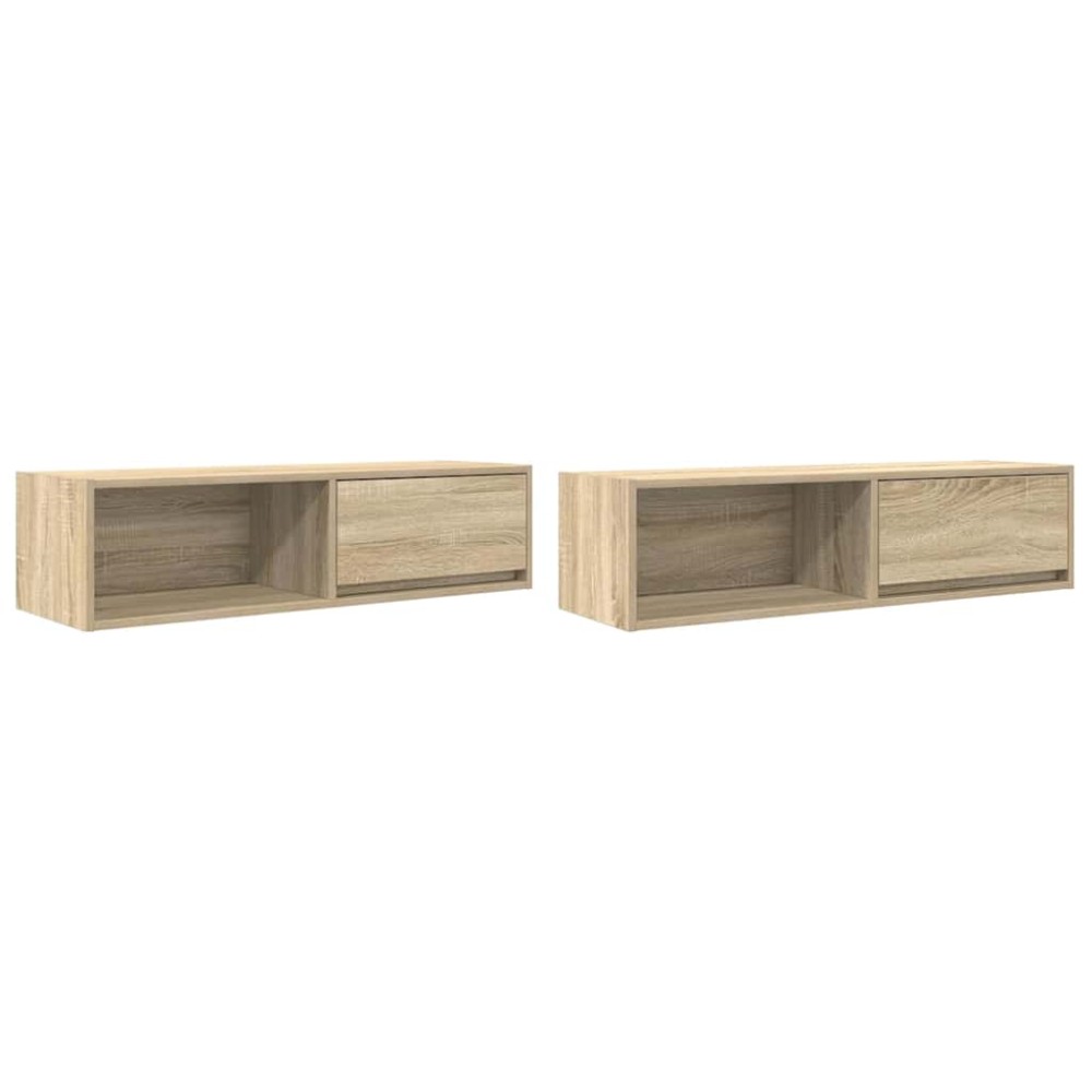 vidaXL Έπιπλα Τηλεόρασης 2 τεμ. 100x31x25,5 εκ. Επεξεργασμένο Ξύλο