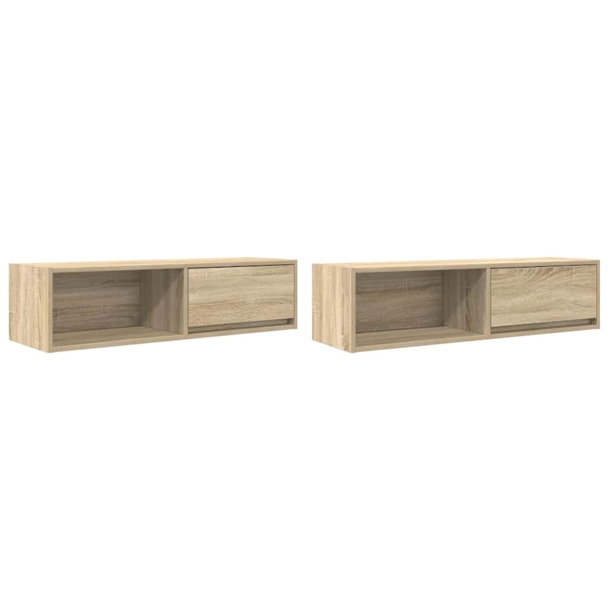 vidaXL Έπιπλα Τηλεόρασης 2 τεμ. 100x31x25,5 εκ. Επεξεργασμένο Ξύλο