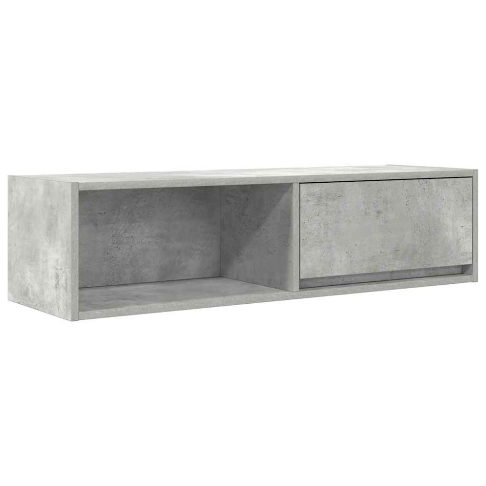 vidaXL Έπιπλο Τηλεόρασης Γκρι Σκυροδέματος 100x31x25,5 εκ. Επεξ. Ξύλο
