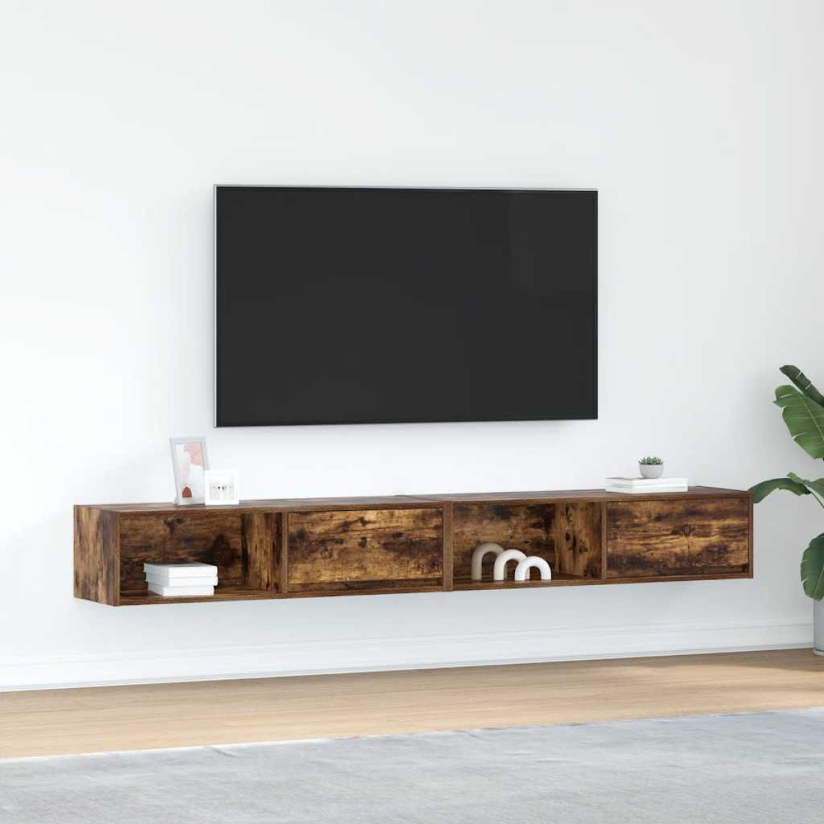 vidaXL Έπιπλα Τηλεόρασης 2 τεμ. 100x31x25,5 εκ Επεξεργασμένο Ξύλο