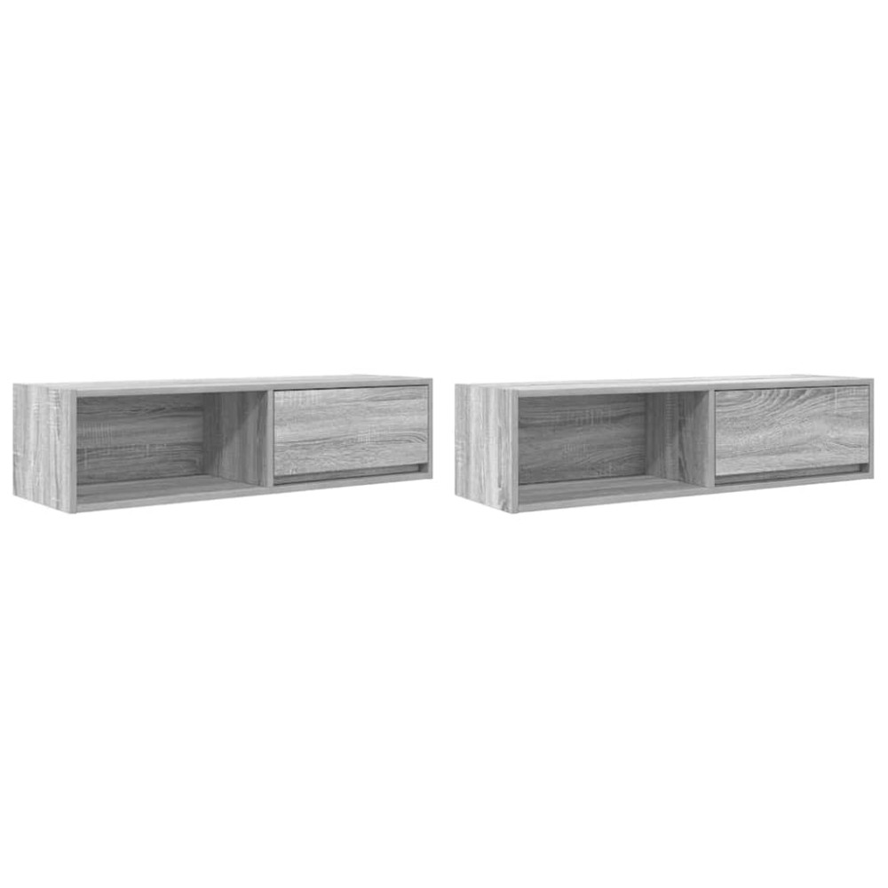 vidaXL Έπιπλα Τηλεόρασης 2 τεμ. 100x31x25,5 εκ. Επεξεργασμένο Ξύλο