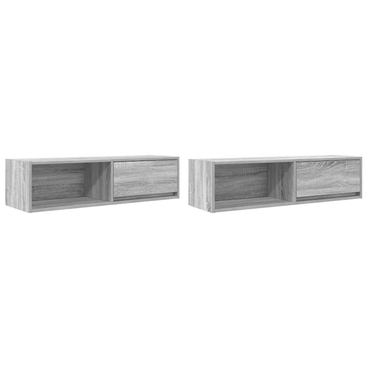 vidaXL Έπιπλα Τηλεόρασης 2 τεμ. 100x31x25,5 εκ. Επεξεργασμένο Ξύλο