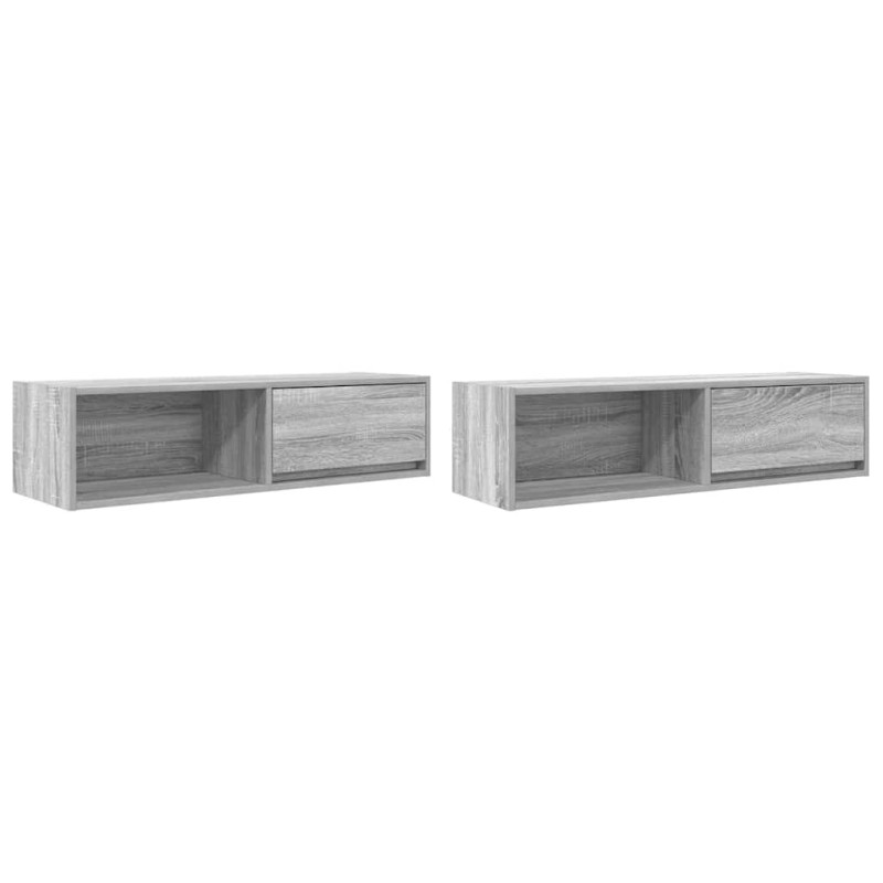 vidaXL Έπιπλα Τηλεόρασης 2 τεμ. 100x31x25,5 εκ. Επεξεργασμένο Ξύλο