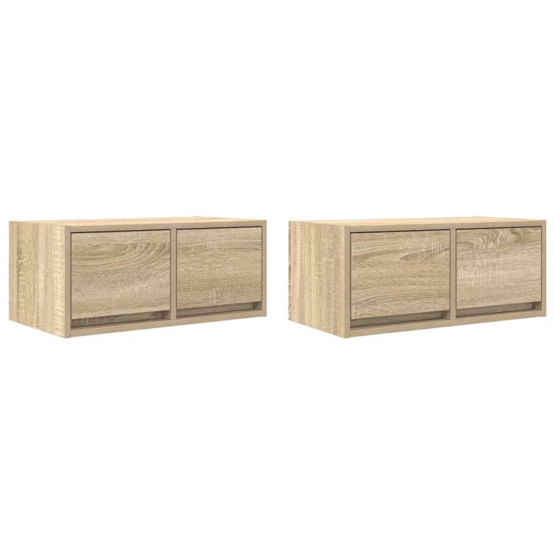 vidaXL Έπιπλα Τηλεόρασης 2 τεμ. 60x31x25,5 εκ. Επεξεργασμένο Ξύλο