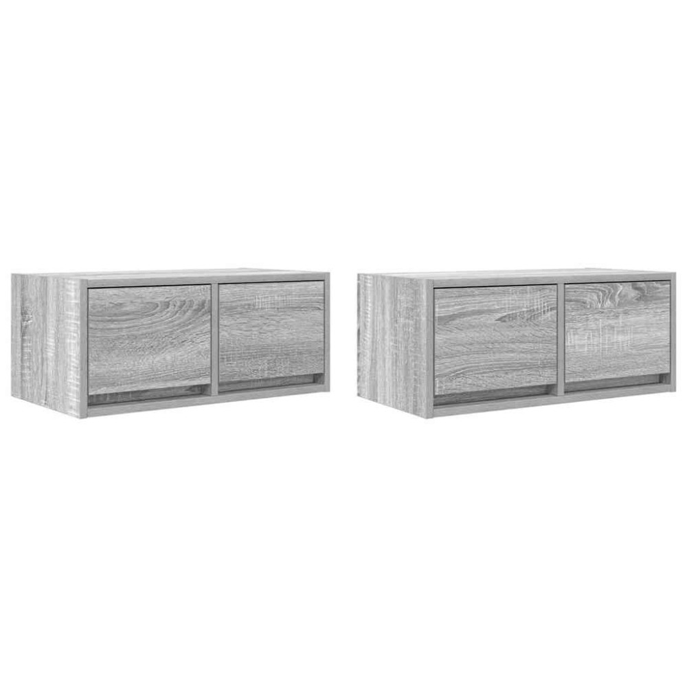 vidaXL Έπιπλα Τηλεόρασης 2 τεμ. 60x31x25,5 εκ. Επεξεργασμένο Ξύλο