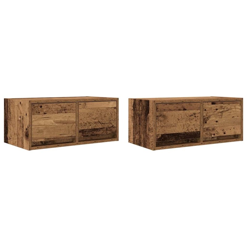 vidaXL Έπιπλα Τηλεόρασης 2 τεμ. 60x31x25,5 εκ. Επεξεργασμένο Ξύλο