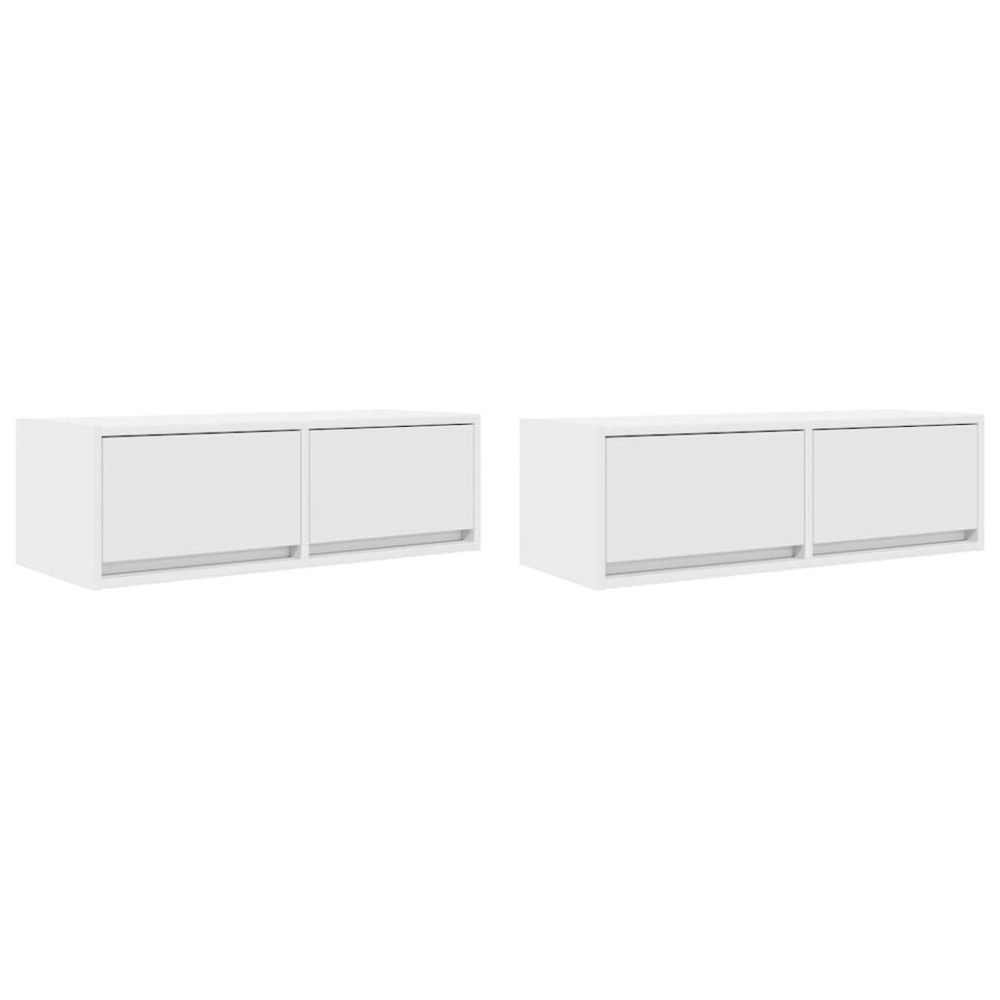 vidaXL Έπιπλα Τηλεόρασης 2 τεμ. 80x31x25,5 εκ. Επεξεργασμένο Ξύλο