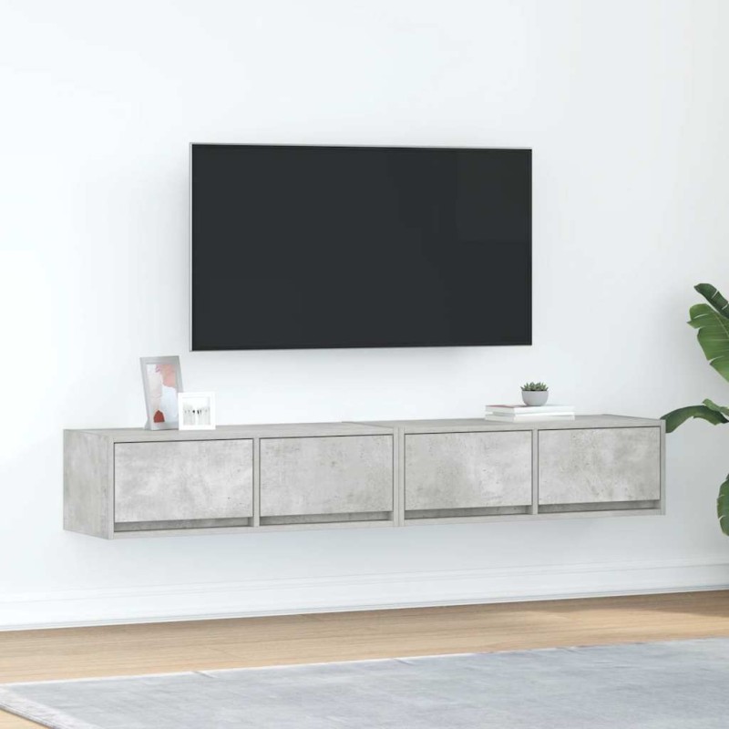 vidaXL Έπιπλα Τηλεόρασης 2 τεμ. 80x31x25,5 εκ. Επεξεργασμένο Ξύλο